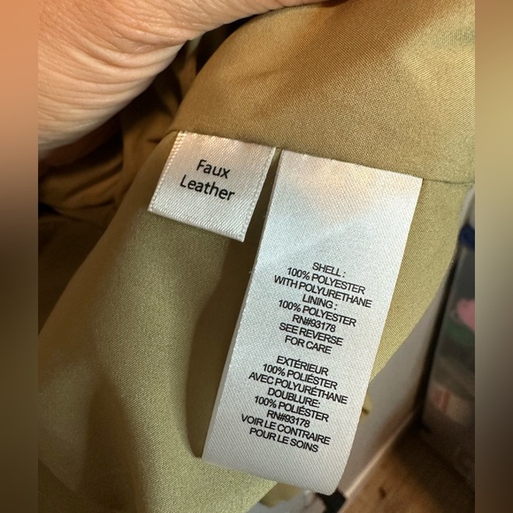 TAHARI FAUX LEATHER MOTO JACKET - Picture 3 of 7